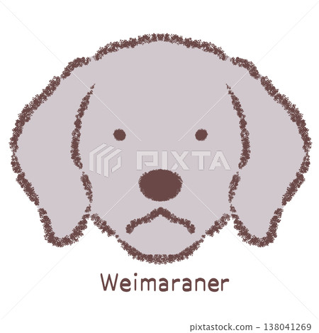 Weimaraner face icon - with name Weimaraner face icon - with name 138041269
