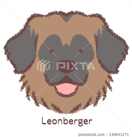 萊昂貝格犬臉部圖示 - 帶名稱 138041271