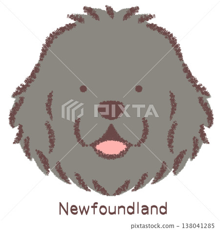紐芬蘭人臉圖示 - 帶名字 紐芬蘭人臉圖示 - 帶名字 138041285