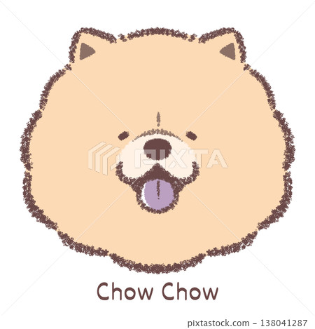 鬆獅犬臉部圖示 - 帶名稱 138041287