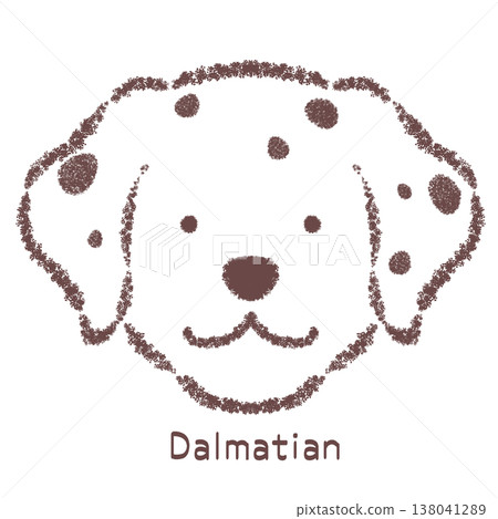 達爾馬提亞犬臉部圖示 - 帶名稱 達爾馬提亞犬臉部圖示 - 帶名稱 138041289