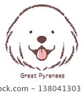 Great Pyrenees face icon - with name 138041303