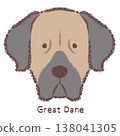 Great Dane face icon - with name 138041305