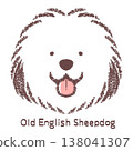 Old English Sheepdog Face Icon - Personalized 138041307