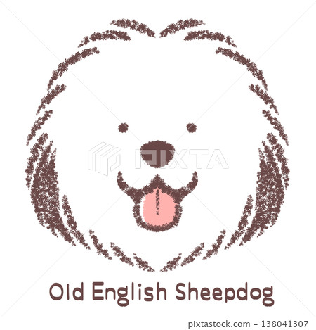 Old English Sheepdog Face Icon - Personalized 138041307