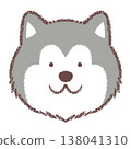 Alaskan Malamute face icon 138041310
