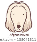 Afghan Hound face icon - with name 138041311