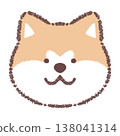 Akita dog face icon 138041314