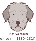 Irish Wolfhound face icon - with name 138041315