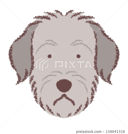 Irish Wolfhound face icon 138041316
