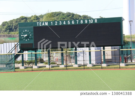 位於千葉縣市川市「Pia Park Myoden」內的Myoden青少年棒球場的記分板。 位於千葉縣市川市「Pia Park Myoden」內的Myoden青少年棒球場的記分板。 138041388