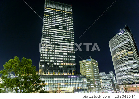 名古屋站櫻通出口,摩天大樓群,愛知縣名古屋市 名古屋站櫻通出口,摩天大樓群,愛知縣名古屋市 138041514