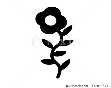 Simple Flower Illustration, Botanical Plant Line Art, Flower Design Material Simple Flower Illustration, Botanical Plant Line Art, Flower Design Material 138041571
