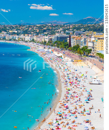 Promenade des Anglais in Nice, France. Nice is a popular Mediterranean tourist destination Promenade des Anglais in Nice, France. Nice is a popular Mediterranean tourist destination 138041615