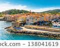 View of the city of Saint-Tropez, Provence, Cote d Azur, a popular destination for travel in Europe 138041619