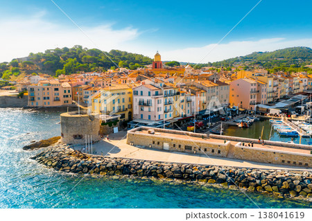 View of the city of Saint-Tropez, Provence, Cote d Azur, a popular destination for travel in Europe View of the city of Saint-Tropez, Provence, Cote d Azur, a popular destination for travel in Europe 138041619