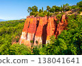 Roussillon, red rocks of Colorado colorful ochre canyon in Provence, landscape of France 138041641