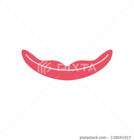 An illustration of a creepy mouth with the corners of its mouth turned up in a smile. An illustration of a creepy mouth with the corners of its mouth turned up in a smile. 138041915