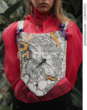 Artisan examining print placement and material texture carefully 138041931