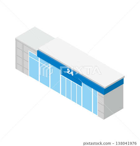 Convenience store building illustration Convenience store building illustration 138041976