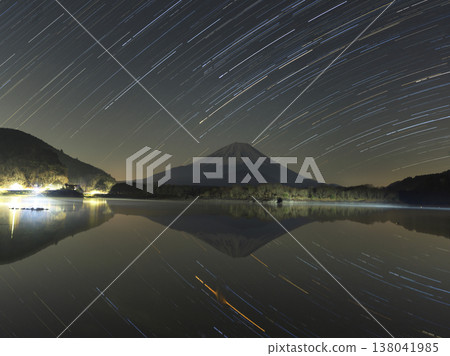 Miracle of the Stars: Star Trail Reflection Miracle of the Stars: Star Trail Reflection 138041985