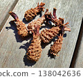 Assortment of fried shrimp from the forest 138042636