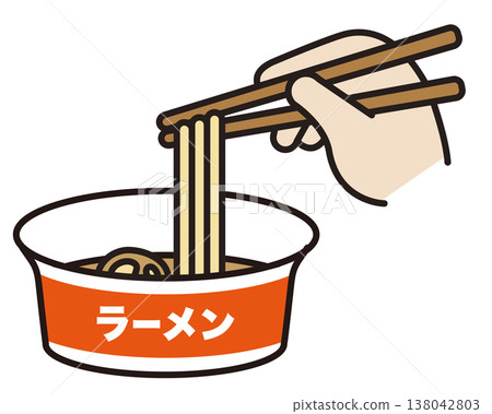 杯麵示意圖。泡麵、速食麵、緊急食品原料。 杯麵示意圖。泡麵、速食麵、緊急食品原料。 138042803