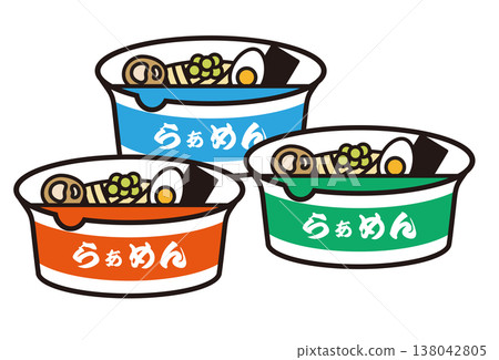 杯麵示意圖。泡麵、速食麵、緊急食品原料。 138042805
