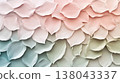 Beautiful close up texture of soft pastel colored flower petals arranged in a wall background for wedding or spring. 138043337