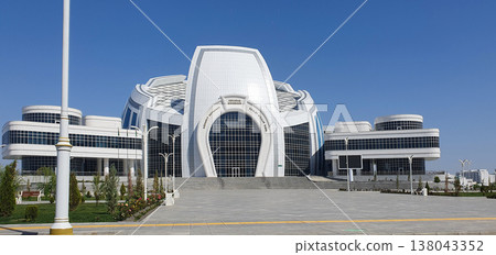 Arkadag, Turkmenistan - October 8, 2023: View of the equestrian circus in the city of Arkadag. 138043352