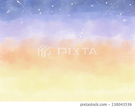 Watercolor illustration with a bright background and star motifs. Watercolor illustration with a bright background and star motifs. 138043536