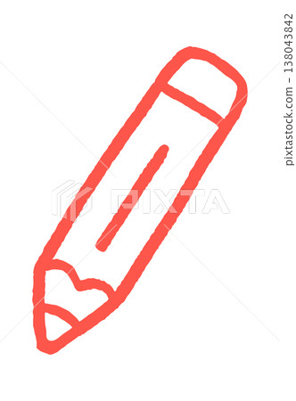 Pencil sketch with heart tip doodle Pencil sketch with heart tip doodle 138043842