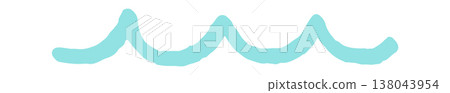 Wave border three curved strokes sketch Wave border three curved strokes sketch 138043954