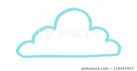 Cloud contour with rounded puffy silhouette Cloud contour with rounded puffy silhouette 138043955