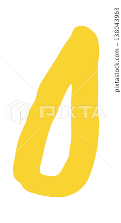 Brushstroke drop shape with uneven outline Brushstroke drop shape with uneven outline 138043963