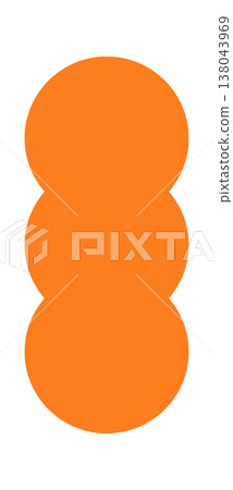Snowman silhouette formed by three stacked round shapes 138043969