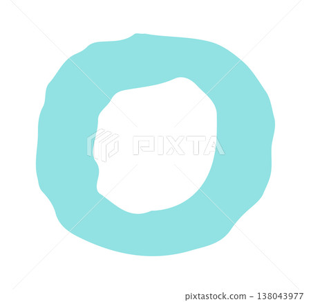 Rough circle ring with uneven brush stroke 138043977