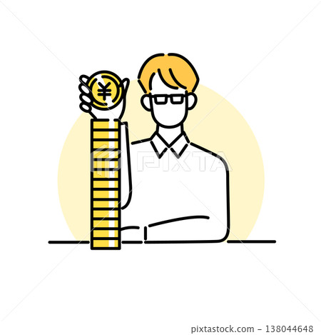 Man accumulating money 138044648