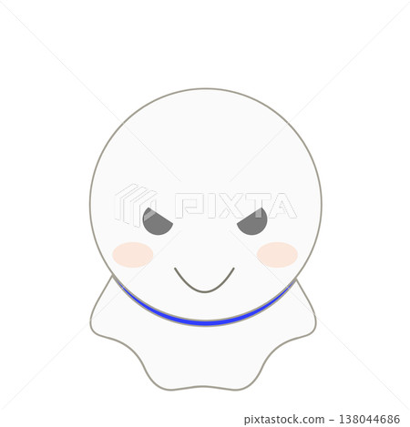 一幅帶著自信微笑的晴天娃娃（天氣娃娃）插圖 138044686