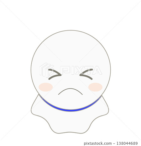 Illustration of a teru teru bozu (weather doll) with a worried expression Illustration of a teru teru bozu (weather doll) with a worried expression 138044689