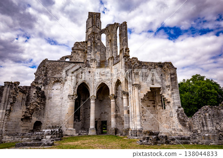 ruins of Chaalis abbey, Chaalis, France ruins of Chaalis abbey, Chaalis, France 138044833