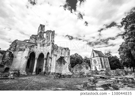 ruins of Chaalis abbey, Chaalis, France ruins of Chaalis abbey, Chaalis, France 138044835