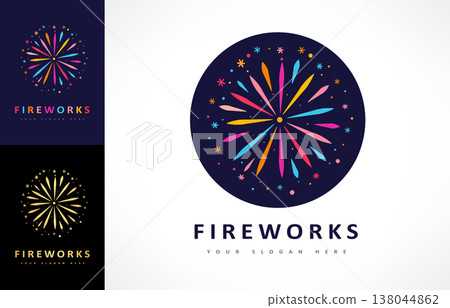 fireworks and stars logo vector design 138044862