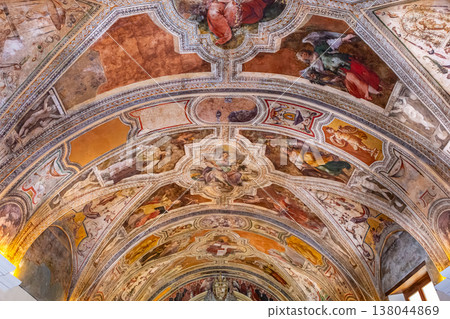 Interiors of San Lorenzo Maggiore church, Naples, Italy 138044869