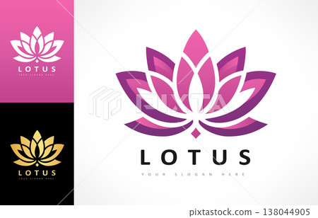 Lotus flower logo vector design Lotus flower logo vector design 138044905