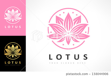 Lotus flower logo vector design Lotus flower logo vector design 138044906