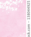 Watercolor background frame illustration of cherry blossom silhouettes 138044925