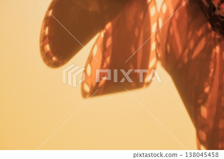 blurred Film strip shadow flowing and reflecting light, creating an old cinematic mood blurred Film strip shadow flowing and reflecting light, creating an old cinematic mood 138045458