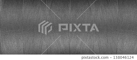 texture of thread for a sewing machine gray colors on a white background 138046124