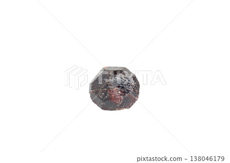 garnet mineral stone macro on white background garnet mineral stone macro on white background 138046179